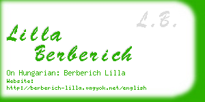 lilla berberich business card